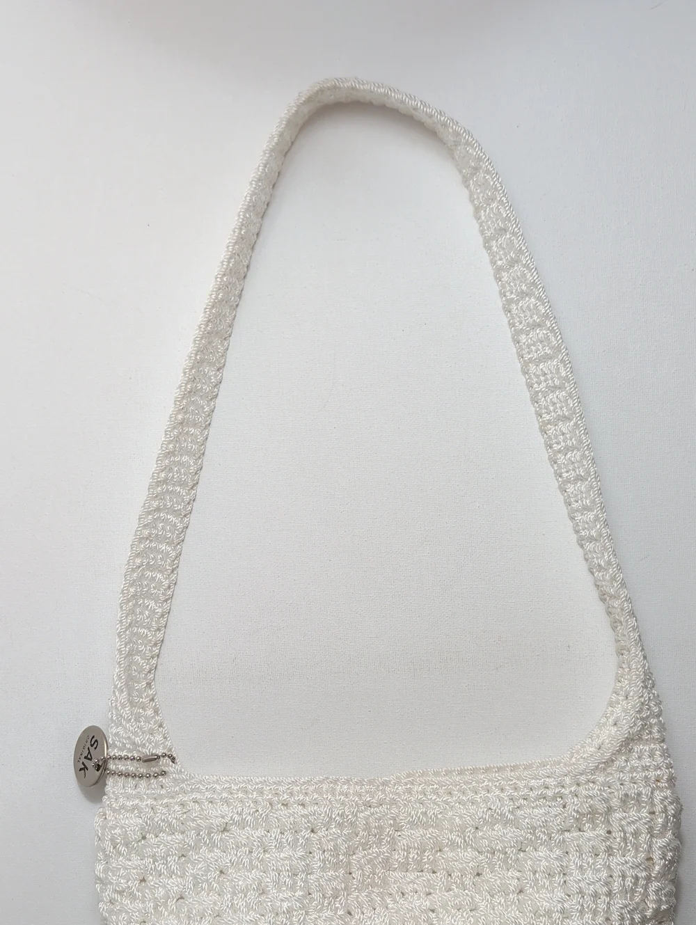 The Sak White Hand-Crochet Hobo Shoulder Bag